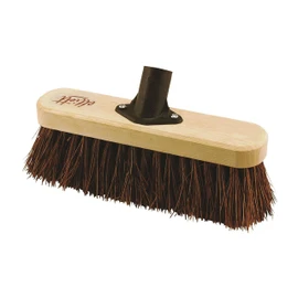Elliott 25 cm Natural Bassine Fibre FSC Certified Broom Head Replacement with Stiff Bristles – Heavy Duty, Ideal for Outdoor use, Workshops, Warehouses and Gardening