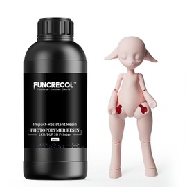 FUNCECOL Impact-Resistant BJD Resin, Wear-Resistant High Precision 3D Printing Resin Fast Curing, Low Friction Matte Finish Photopolymer Resin for LCD/DLP/MSLA Resin 3D Printer,Pink 1KG