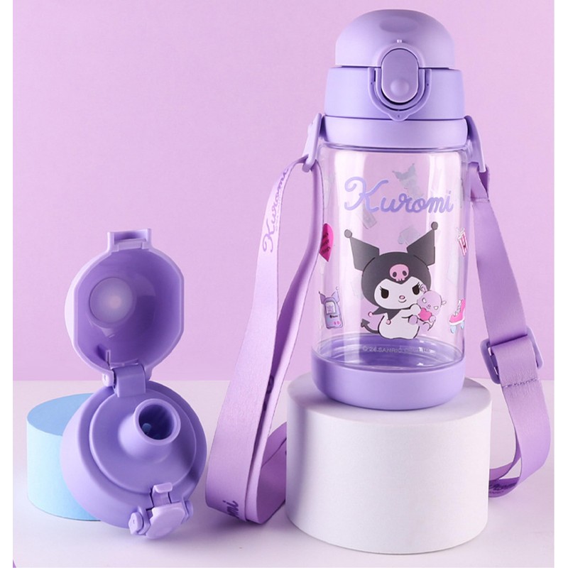 Everyday Delights Kuromi Water Bottle Double Covers with Straw and