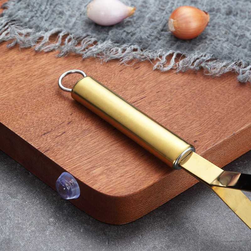 Berglander Potato Masher, Heavy Duty Stainless Steel Gold Potato Ricer