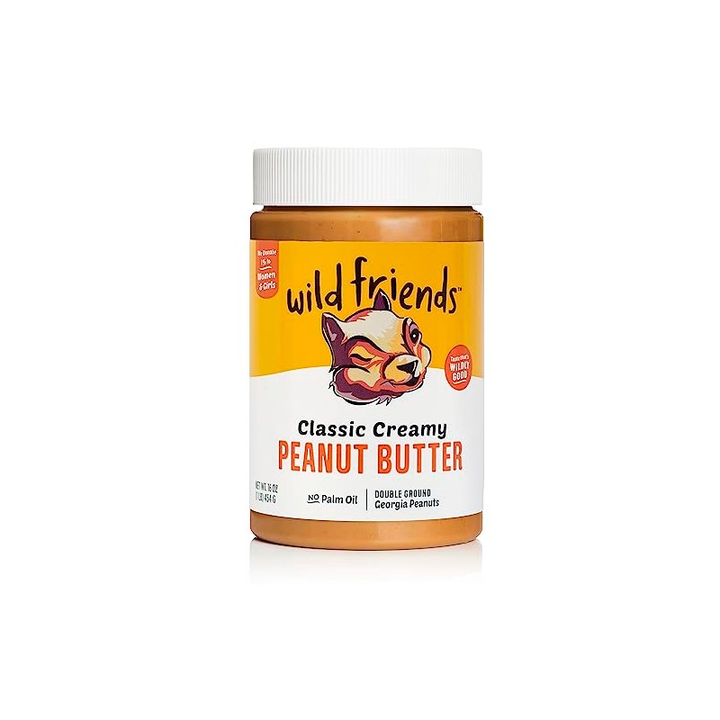 Wild Friends Foods Peanut Butter, Classic Creamy, 16 oz Jar