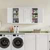 Laundry Cabinet with 4 Doors and Adjustable Shelves