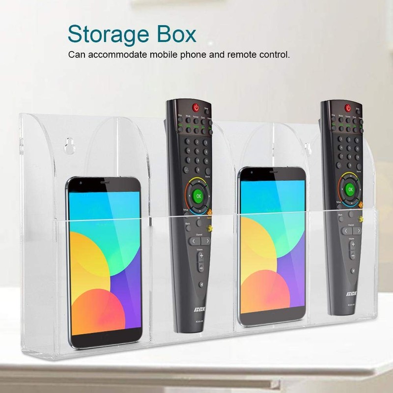 Acrylic Air Conditioning Remote Control Holder Case Storage Box Wall