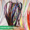 Pack of 62 Colourful Hair Cords for Braids, Colourful Hair