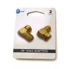 ONN 2 PACK Right Angle 90 Degree Coax Coaxial Cable