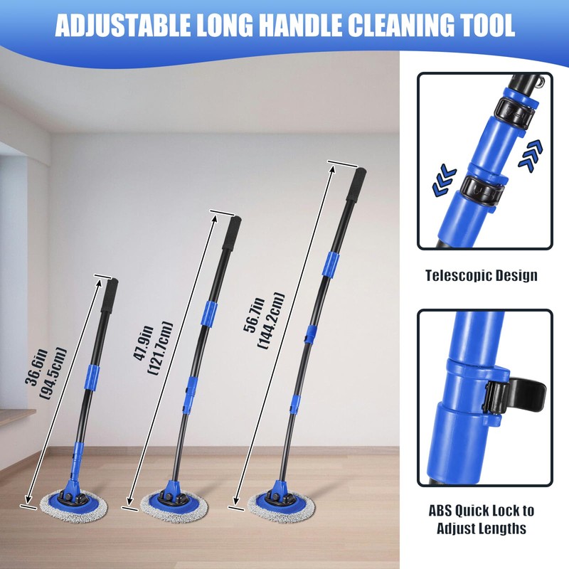 Wall Cleaner Mop, Washer Mops with Long Handle for Cleaning