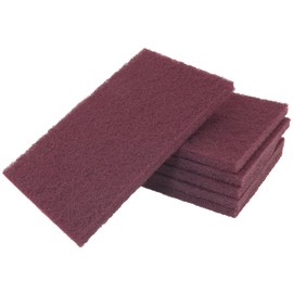 MEETOOT 6PCS Industrial Cleaning Cloths Red 7447 Aluminium Bezel Polishing Backing 125x200mm Wood Polishing Square General Purpose Sanding Hand Pads for Automotive Maintenance