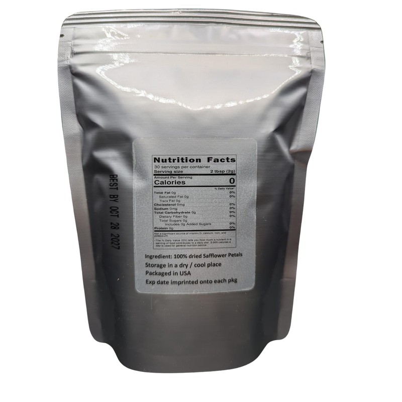 Safflower petals - Carthamus tinctorius Dried Loose petals from 100%