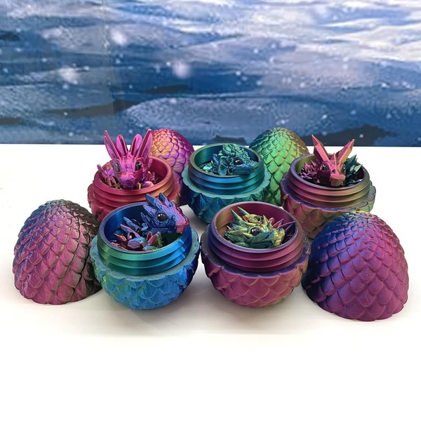 Baby Dragons with Optional Dragon Egg - Articulated Baby Crystal