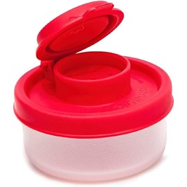 2Pcs Red Small Salt and Pepper Shakers for On The Go,Mini Shaker Set for Salt and Pepper with Lid to Take with You,Perfect for Travel,Camping and to-Go,Salt Shakers Kitchen Utensils and Gadgets(40G)