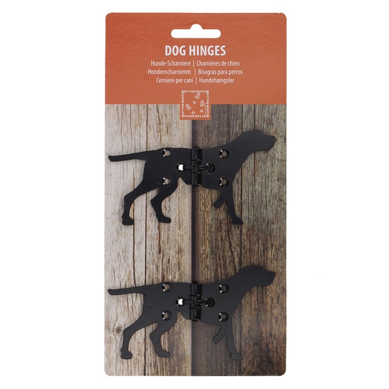 Esschert Design Black Metal Dog Hinges - Left Door