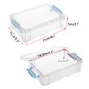 BTSKY Pack of 4 Stackable Transparent Pen Boxes, Office Supplies
