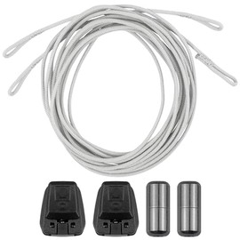 Endoto Shoelaces Set for Without Tying Shoelaces Replacement for Shoes Shoelaces Laces Kit for Children Women Men (Grey, 56 Inches)