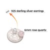 6 MM Rose Quartz Ball Sterling Silver Earring Studs for