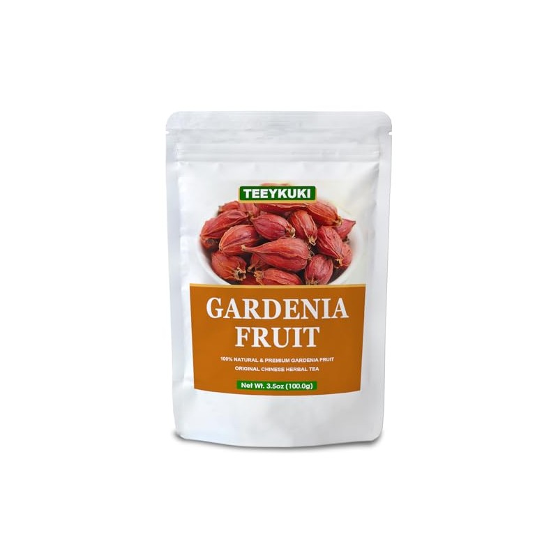 Premium Dried Whole Gardenia Fruit, Sun Dried, No Additives (3.5
