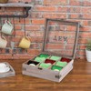 handrong Tea Box Organizer - Rustic Tea Bag Storage,Teas Bag