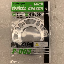 Project Kics / Kyo-Ei KICS 3mm Aluminum Universal Wheels Rims Spacer 4X100 4X114 5X100 5X114.3 5X112