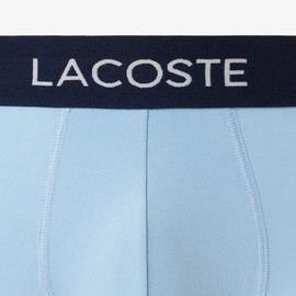 Lacoste Men's Recycled Microfiber Ultra Dry Trunks, 3-pack, Navy Blue/Deep Ocean/Tropical Blue, X-Large