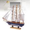 Model Ship Mediterranean Style High Density Natural Pinewood Durable Vibrant