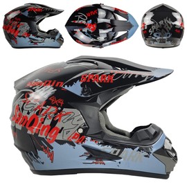 Motocross Helmet,Youth & Kids ATV Dirt Bike Motorcycle, BMX 4-Wheeler Off-Road Mountain Bike Helmet,DOT Certified,W/Gloves Goggles Mask 4-Piece Set (01 Pink, Medium)