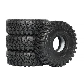 DJCRAWLER 1.0 Inch Sticky Soft Tires for TRX-4M SCX24 1/18 1/24 Wheels Upgrades, High Viscosity RC Crawler MT Rubber Tyre