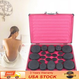 Professional Portable Massage Stone Heater Kit with 20 Therapy Hot Rocks Set