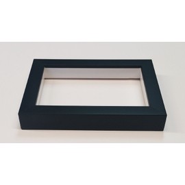 4x4 Shadowbox Gallery Wood Frames - Black DEEP Shadow Box Frame with a Display Depth of 3/4" - Shadowbox Frame includes Shatter Proof UV Acrylic Front, Acid Free Interior, and Hanging Hardware