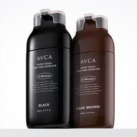 Abka Quick Touch Self Gray Gray Cover 5-Minute Hair Dye Hypoallergenic Shampoo Dye 240ml, Black, 1 pc. / 아브카 퀵 터치 셀프 새치 커버 5분 염색약 저자극 샴푸 염색 240ml, 블랙, 1개