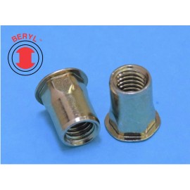Top Quality AHBI616, Steel Zinc Rivet Nut Rivnut Insert Nutsert - 3/8-16 - 10pcs