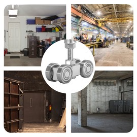 SKTREX 4 Wheel Silent Trolley Assembly Rollers Four Bearing Trolley Assembly for 1-5/8" Wide and All 1-5/8" or Taller Strut Channel with M10 Bolt and Lifting Eye Nuts