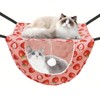 JSPYFITS Cat Cage Hammock with Ball,Double Layer Hanging Adjustable Soft