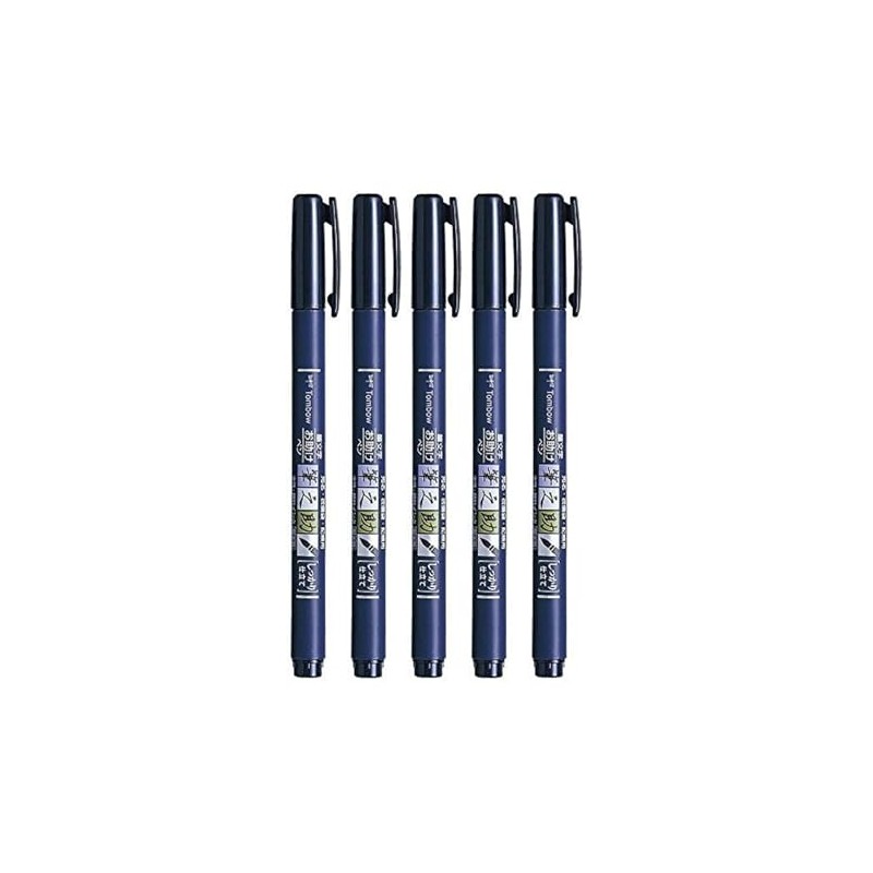 Calligraphy Brush Pens for Writing Art Drawing, Pack of 5,