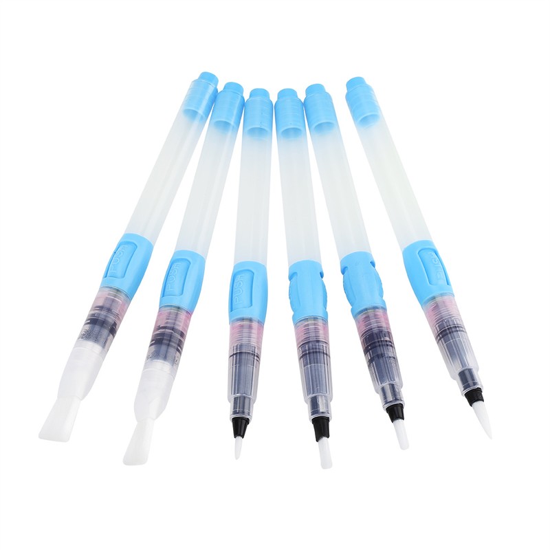 6PCS Water Brush Pens Watercolor Pen for Kids Children School