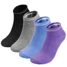 Dokpav Yoga Socks Grip Pilates Socks for Women 4 Pairs Non Slip Non Skid Athletic Socks for Barre Ballet Barefoot Maternity Hospital Home Grip Socks with Gripper