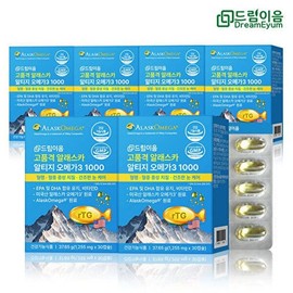 드림이음 [Dream Eum] Dream Eum high-quality Alaska Altige Omega 3 1000 1255 mg x 30 capsules, 6 boxes, 6 months supply / [드림이음]드림이음 고품격 알래스카 알티지 오메가3 1000 1255mg x 30캡슐 6박스 6개월분