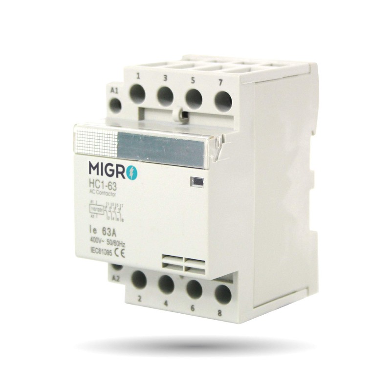 Migro 4 Pole, 60 AMP, 110/120 VAC Normally Open Coil