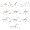10Pcs Diamond Rhinestone Bow Glass Flash Brooch Claw Chain Suit
