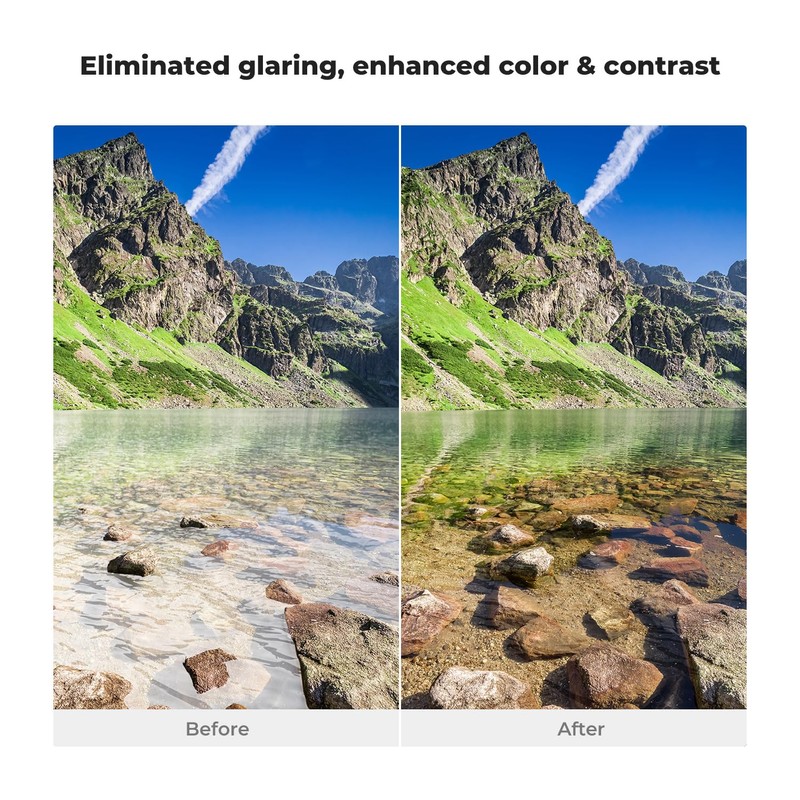 K&F Concept 67MM Polarising Filter Circular Polarizing CPL, Ultra Slim,