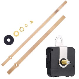 RVSWIHFA High Torque Long Shaft Clock Movement Mechanism with Long Straight Hands 250 mm/ 9.8 Inches (Gold)