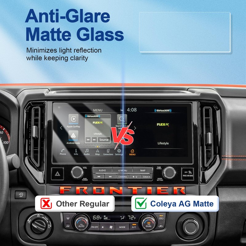 Coleya Anti-Glare Matte Screen Protector for 2025 Nissan Frontier (SV/SL/Pro-X/Pro-4X)