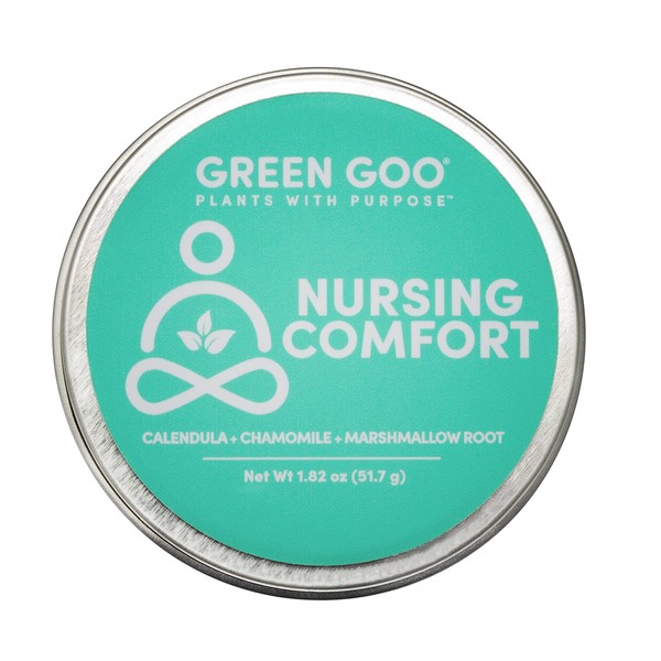 Green Goo All Natural Nursing Comfort Salve for Breastfeeding Cracked and Sore Nipples, 1.82 Ounce Large Tin