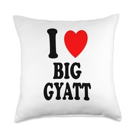 I Heart (Love) Big Gyatt Throw Pillow