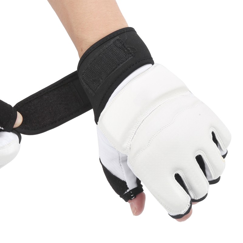 1 Pair 180‑185mm Half Finger Punch Bag Training Gloves Boxing