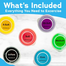 Flintrehab Durable Quality Therapy Putty (6 Pack, 3-Oz Each), Therapy putty for Hand Therapy, Fidgeting & Stress Relief, Hand Putty Physical Therapy, Stress Putty for Adults