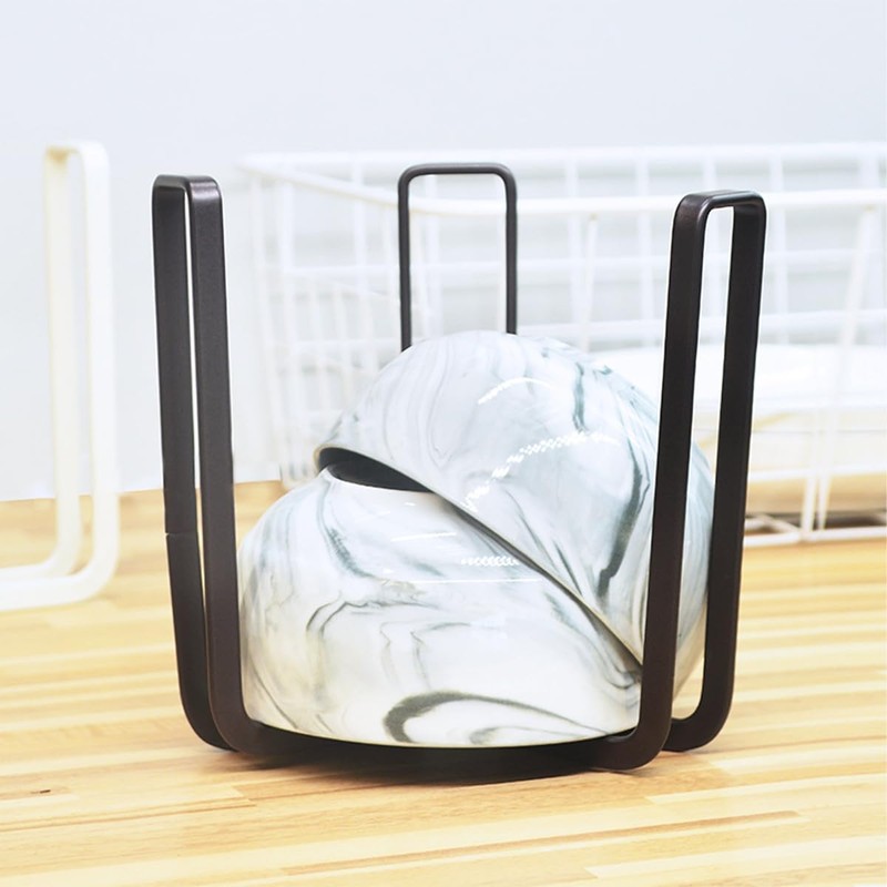 CENPEK 2 Pcs Dinnerware Bowl Plate Holder, Bowl Holder Draining