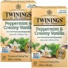 Twinings Peppermint Creamy Vanilla Herbal Tea 20 Count Pack of