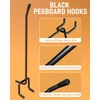 INCLY 120 Pack Black Pegboard Hooks, 4/6/8 Inch Peg Board