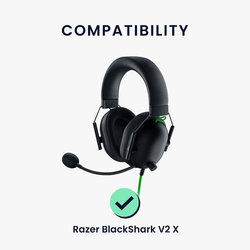 kwmobile 2 x Ear Pads Compatible with Razer BlackShark V2