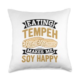 Tempeh Eater Food Lover Design For Veggie Fans Throw Pillow