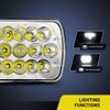 Nilight - 20015H LED Headlights 2Pcs 45w 7x6 5x7 Rectangular